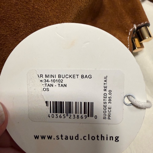 STAUD Mini Mar Tan Suede Crossbody Bag - Picture 14 of 14